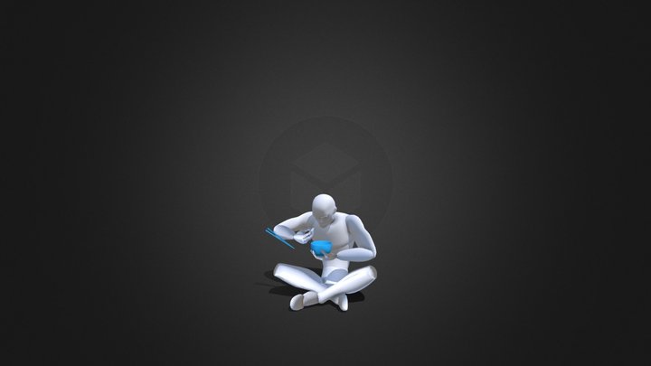 Sitting Animation 3D Model