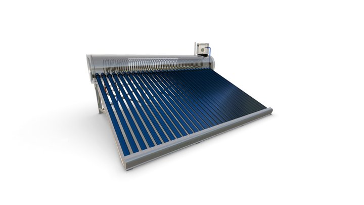 360Lts High Pressure Solar Water Heater 3D Model