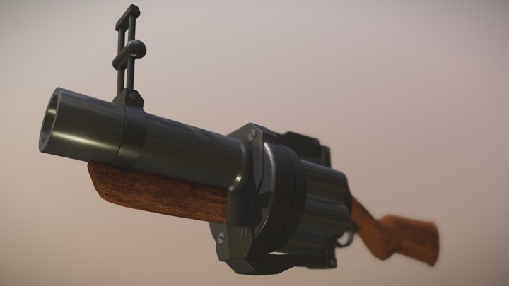 Demoman Grenade Launcher 3D Model