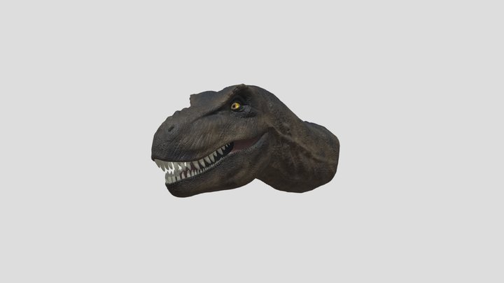 T Rex head (Rigged) 3D Model