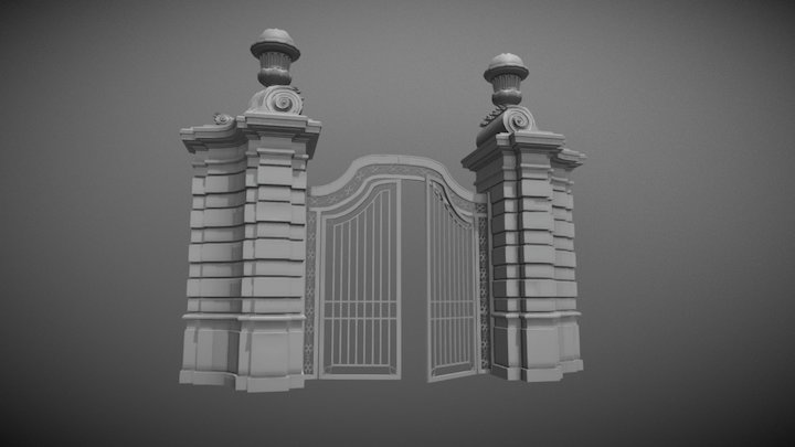 Cemetery Gate 3D Model