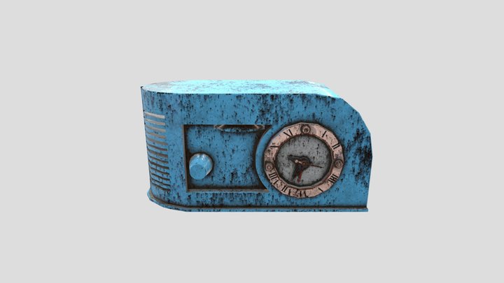 Retro Radio Textures 3D Model