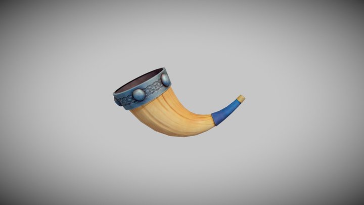 Dwarven Drinking Horn 3D Model