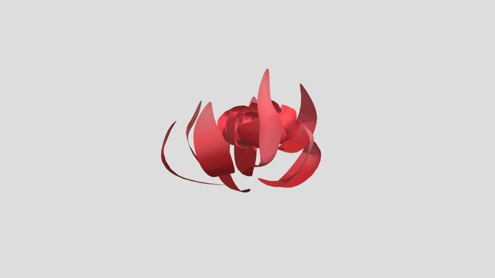 3.3 Lotus 莲 M The Big 81 Sculpt 3(2) Red 3D Model