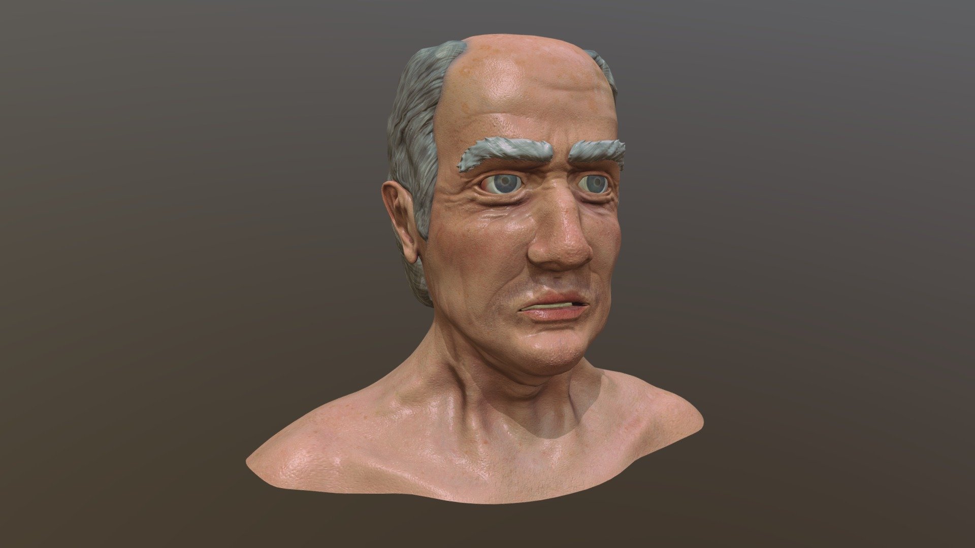 Old Man Head 3D Model By MayerDominique mayerdommer 675f322 
