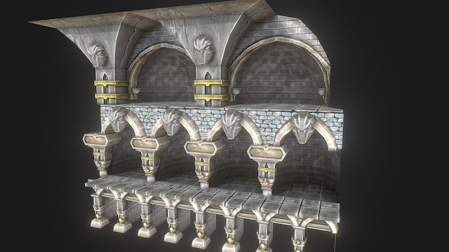 Stone Modular Arches 3D Model