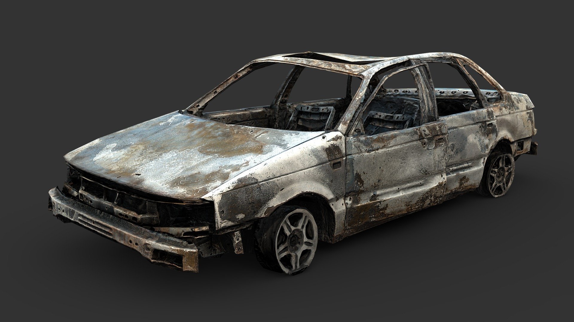 Burned Out Car Buy Royalty Free 3d Model By Renafox Kryik1023 6761f86 Sketchfab Store 9689