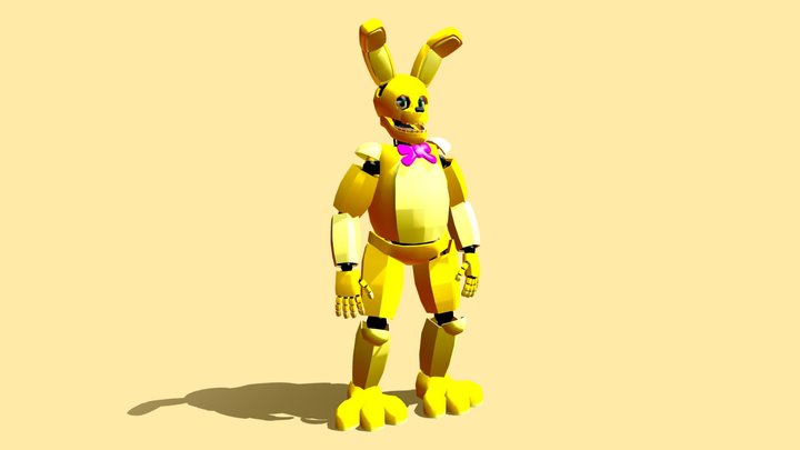 Spring Bonnie [Low Poly] 3D Model