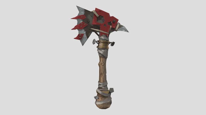 Hache Stylized LowPoly 3D Model