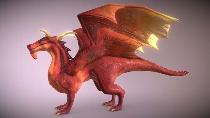 Full-Body Dragon 01 3D Model