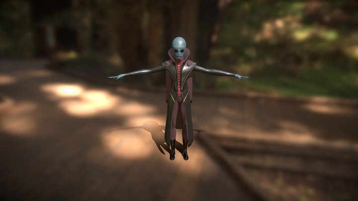 PolygonalMind, character alien (texturing test) 3D Model