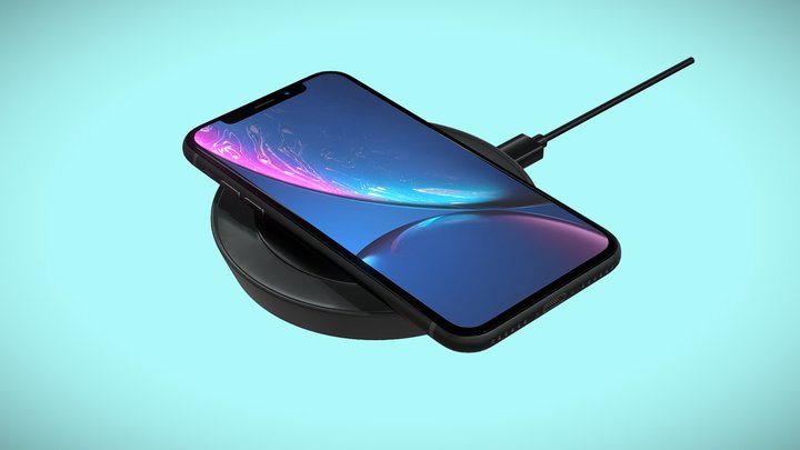 Wireless Charger USB QC 3D Model