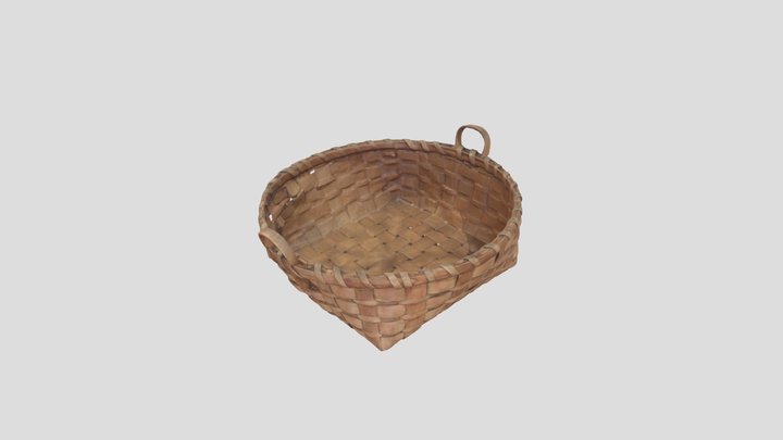 18th Century Potato Stamp Mohican Basket 3D Model