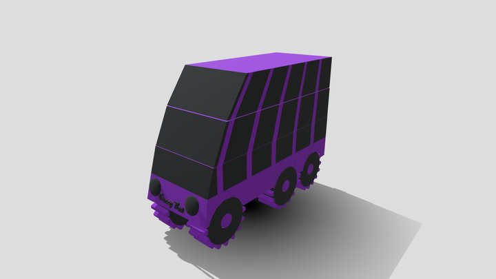 Crazy Monster Truck Harry Potter-Inspired Bus 3D Model
