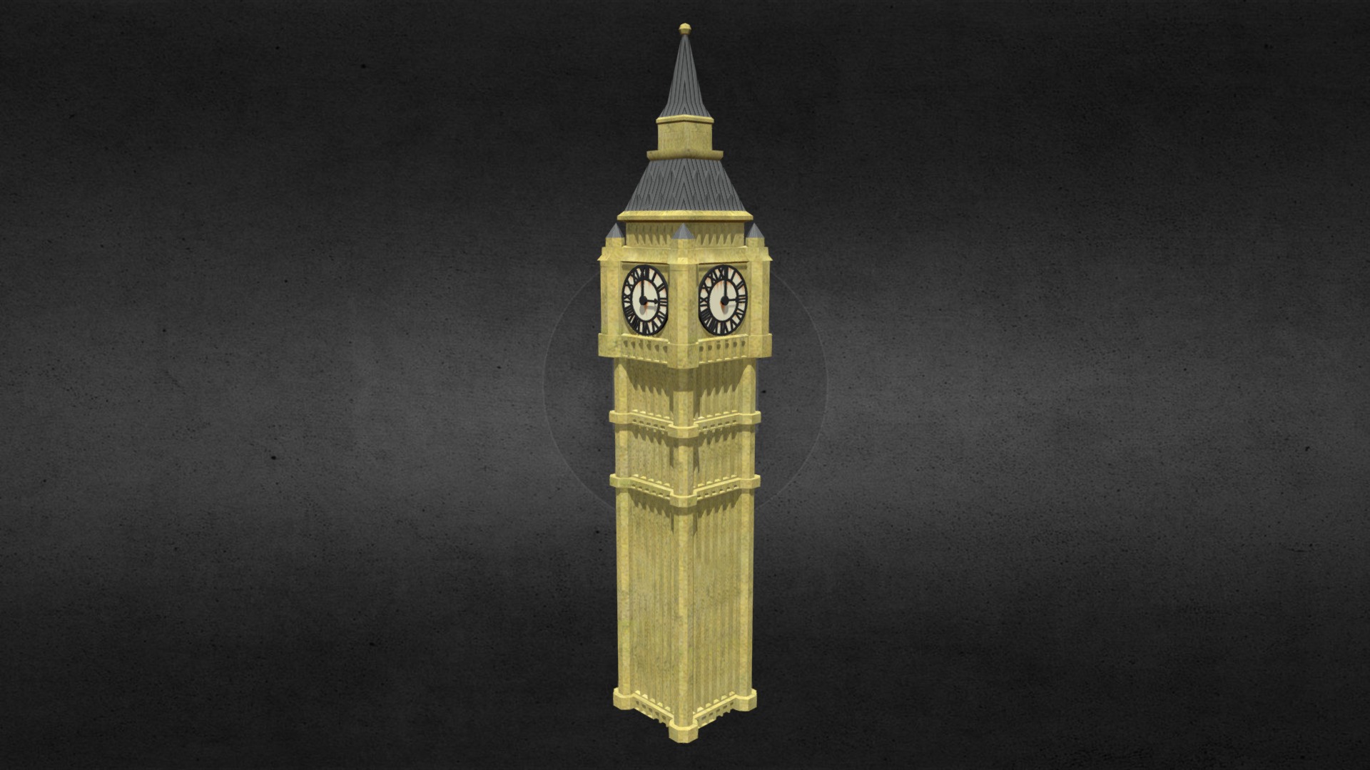 3D model Big Ben - This is a 3D model of the Big Ben. The 3D model is about a clock tower with a weather vane.