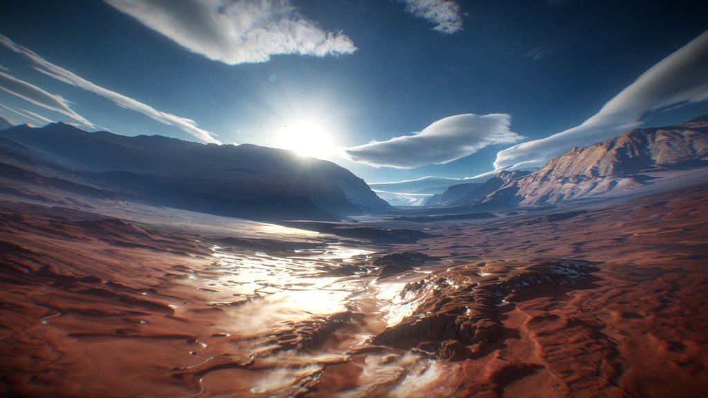 Landscape of an alien planet (Skybox)