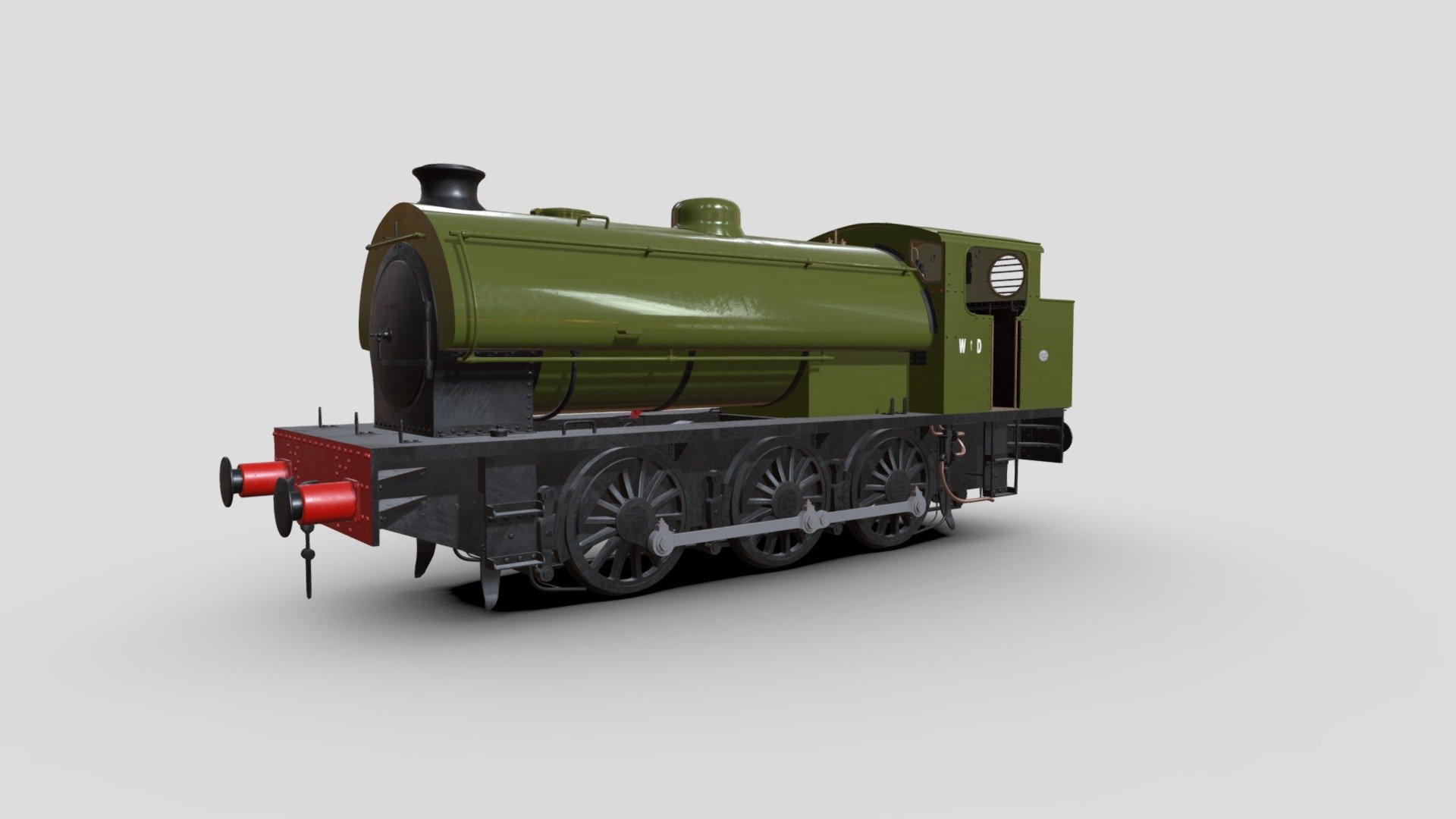 Hunslet Austerity 0-6-0ST in MOD Livery - Download Free 3D model by ...