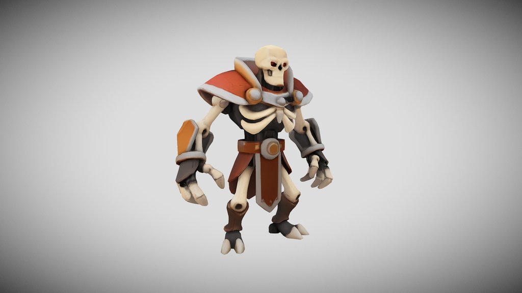 Skeleton General Lowpoly Handpainted