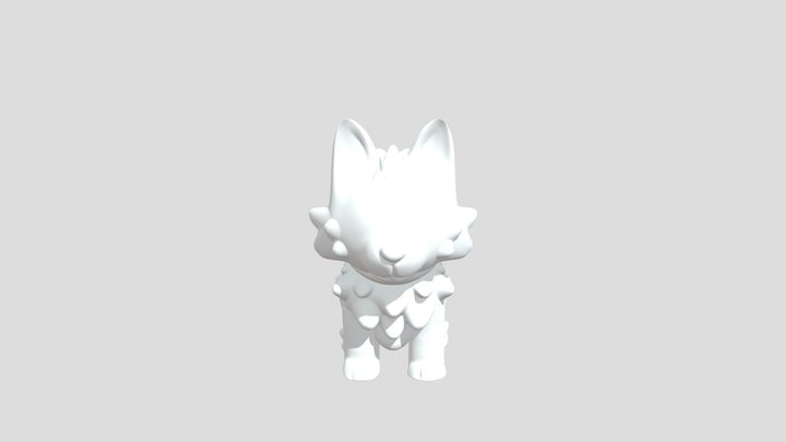 Cute wolf puppy - base 3D Model