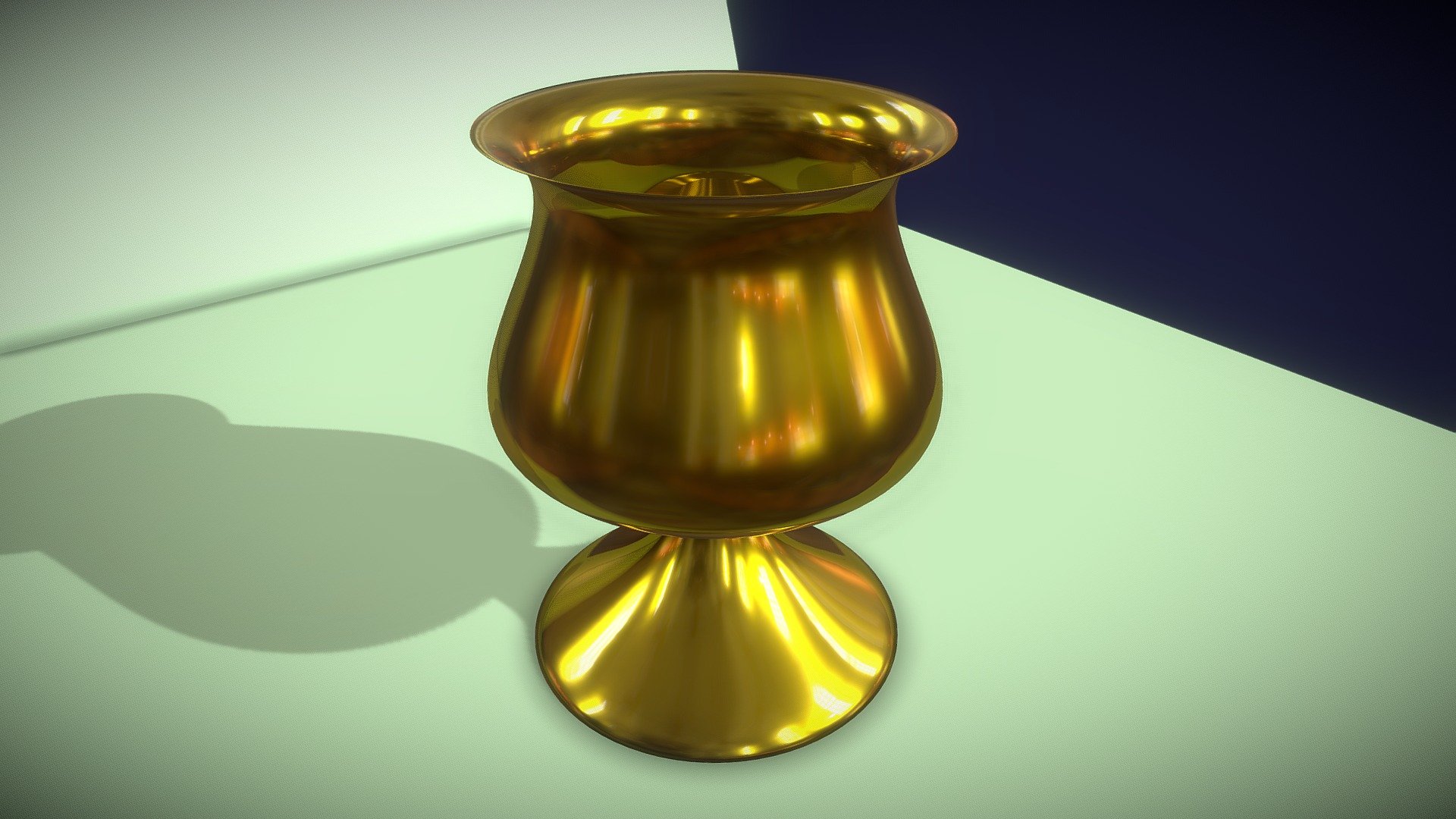 Golden goblet - 3D model by Vavtrudner [67702f1] - Sketchfab