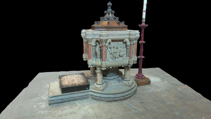 The Font, located at Lichfield Cathedral, UK 3D Model