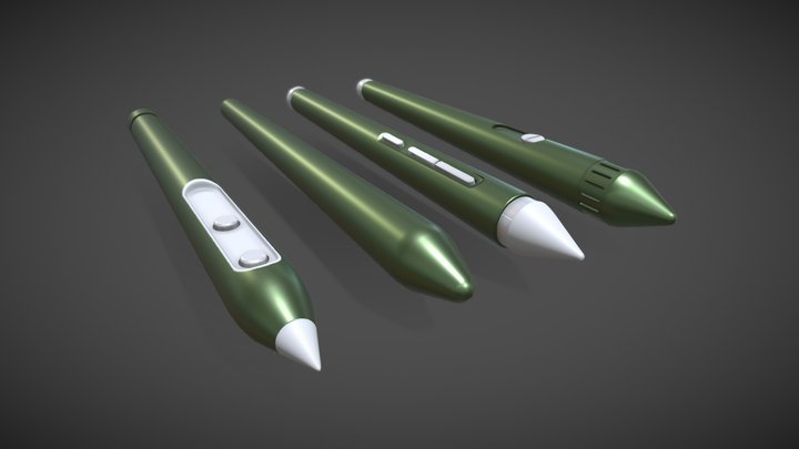 Elif Erkmen 3d Model of Pens 3D Model