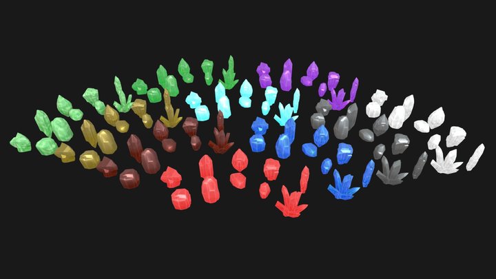 Fantasy Minerals - Ore 3D Model