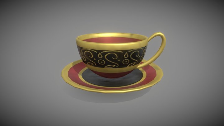 Stylized tea cup 3D Model