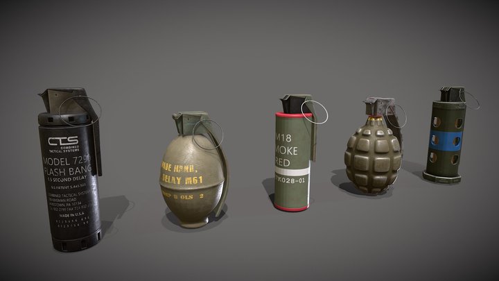 Grenade collection 3D Model