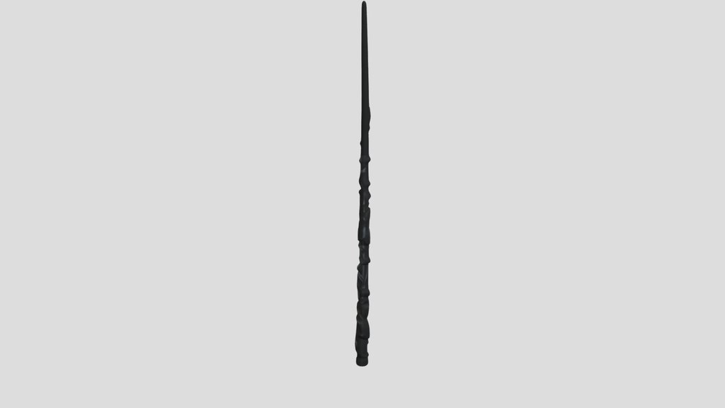 A magic wand with twisted carvings