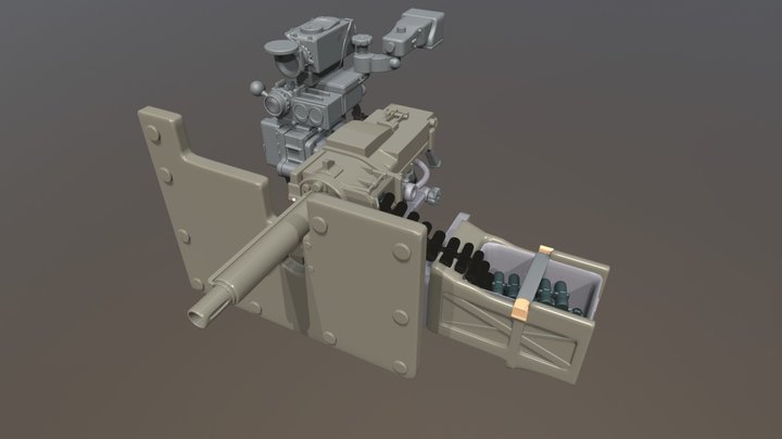 Mk 47 Grenade Launcher 3D Model