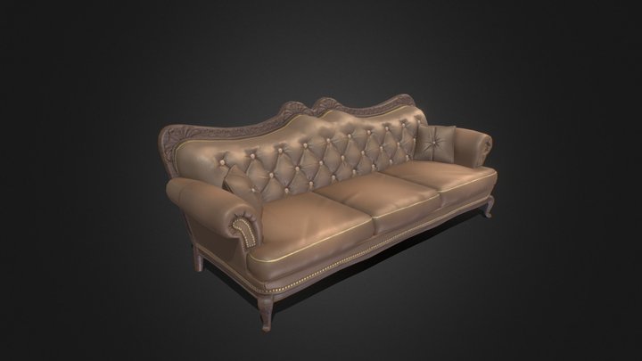 Club Room Sofa 3D Model