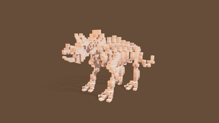 Triceratops Skeleton 3D Model