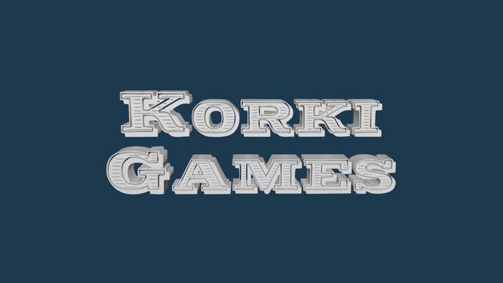 Korki Games Logo 3D Model