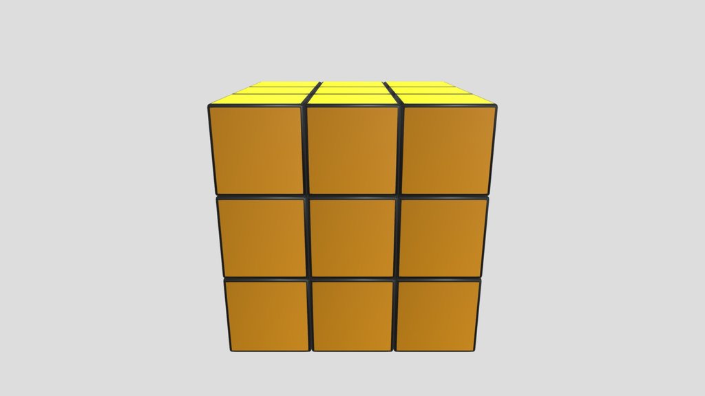 Low Poly Rubikes Cube 3D Model