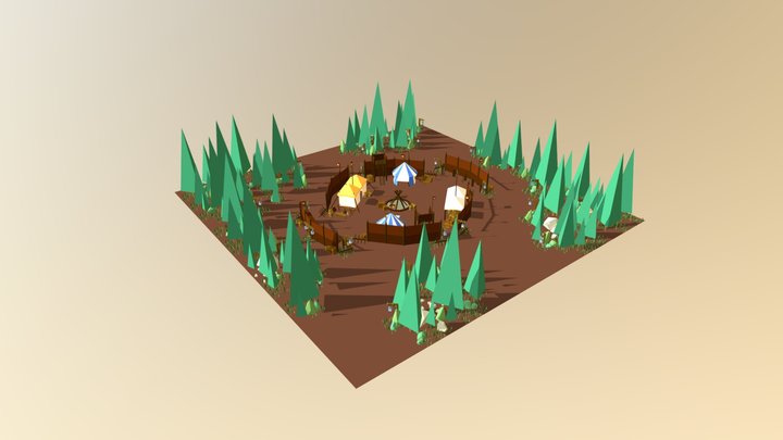 Military Camp Tile 3D Model