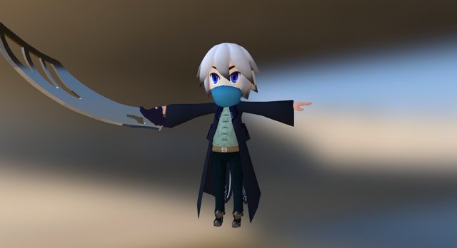 Temporary stylized chibi-like character 3D Model