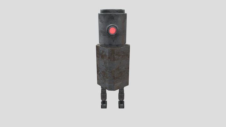 Broken Warehouse Robot 3D Model
