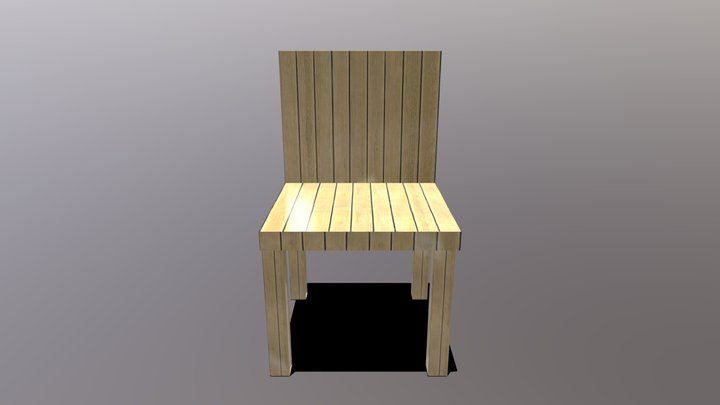 Low poly chair 3D Model