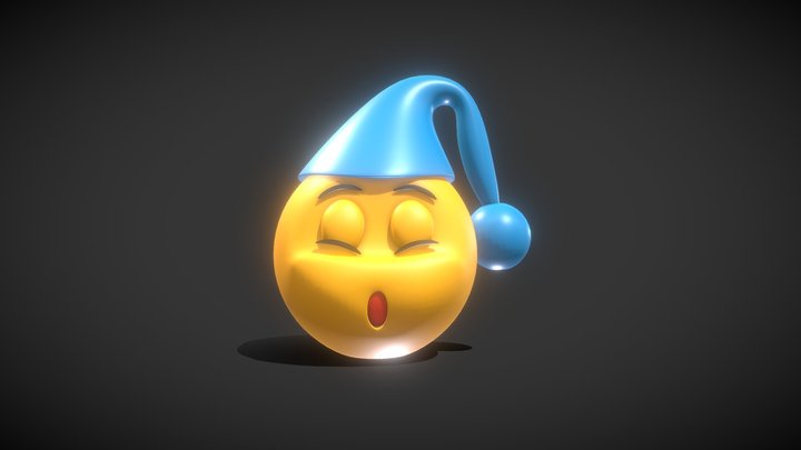 Sleepy Emoji 3D Model