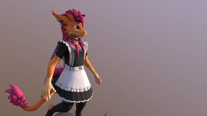 Maid Dress for Zephyra 3D Model