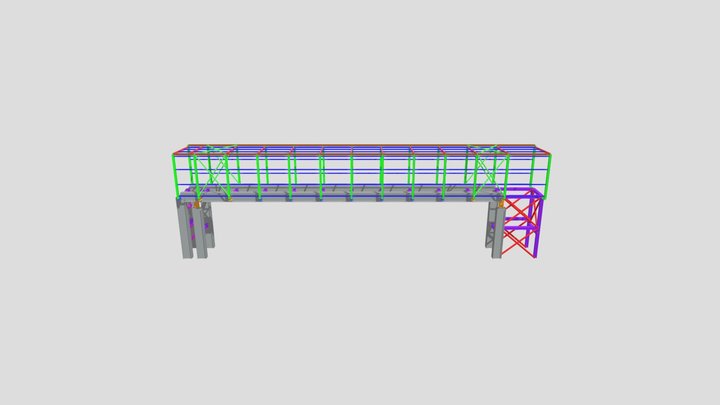 GALERIE PASERELLE COSUMAR ZAGOMETAL PAR M.FRINDI 3D Model