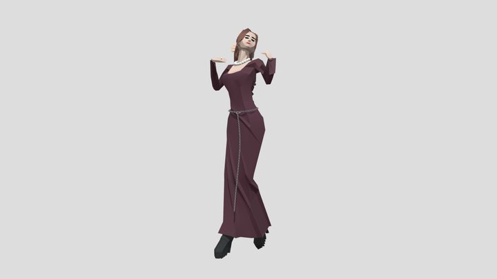 Cool Girl That Loves Metal 3D Model