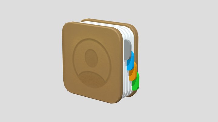 Contacts macOS dock icon 3D Model