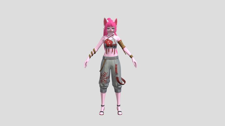 Furry gril 3D Model