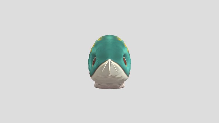Cute fish-like creature 3D Model