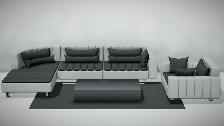 Sofa Set 01 3D Model
