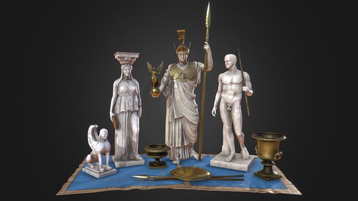 Ancient Greek sculptures 3D Model
