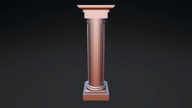 Columna Estriada Clásica 1 3D Model