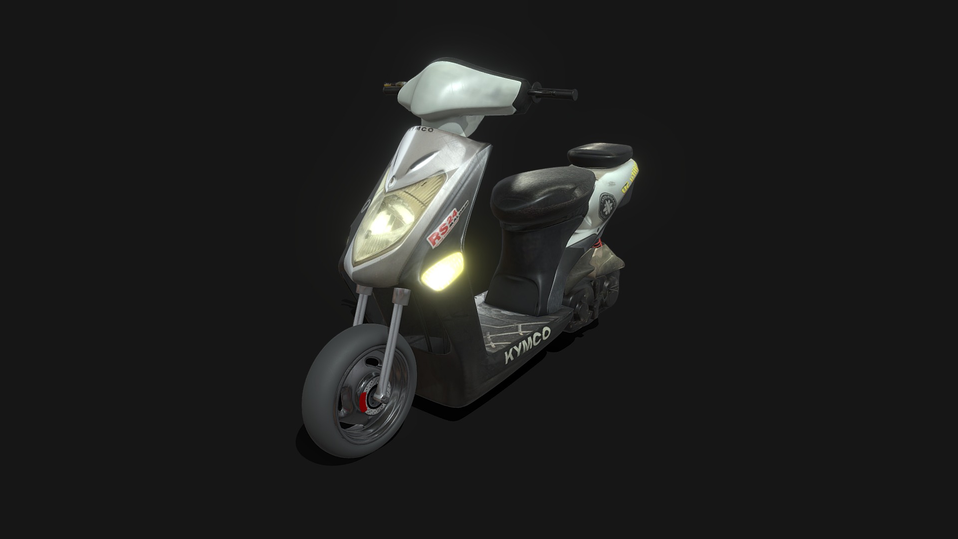 3D model Kymco Agility 2009 - This is a 3D model of the Kymco Agility 2009. The 3D model is about a small scooter with lights.